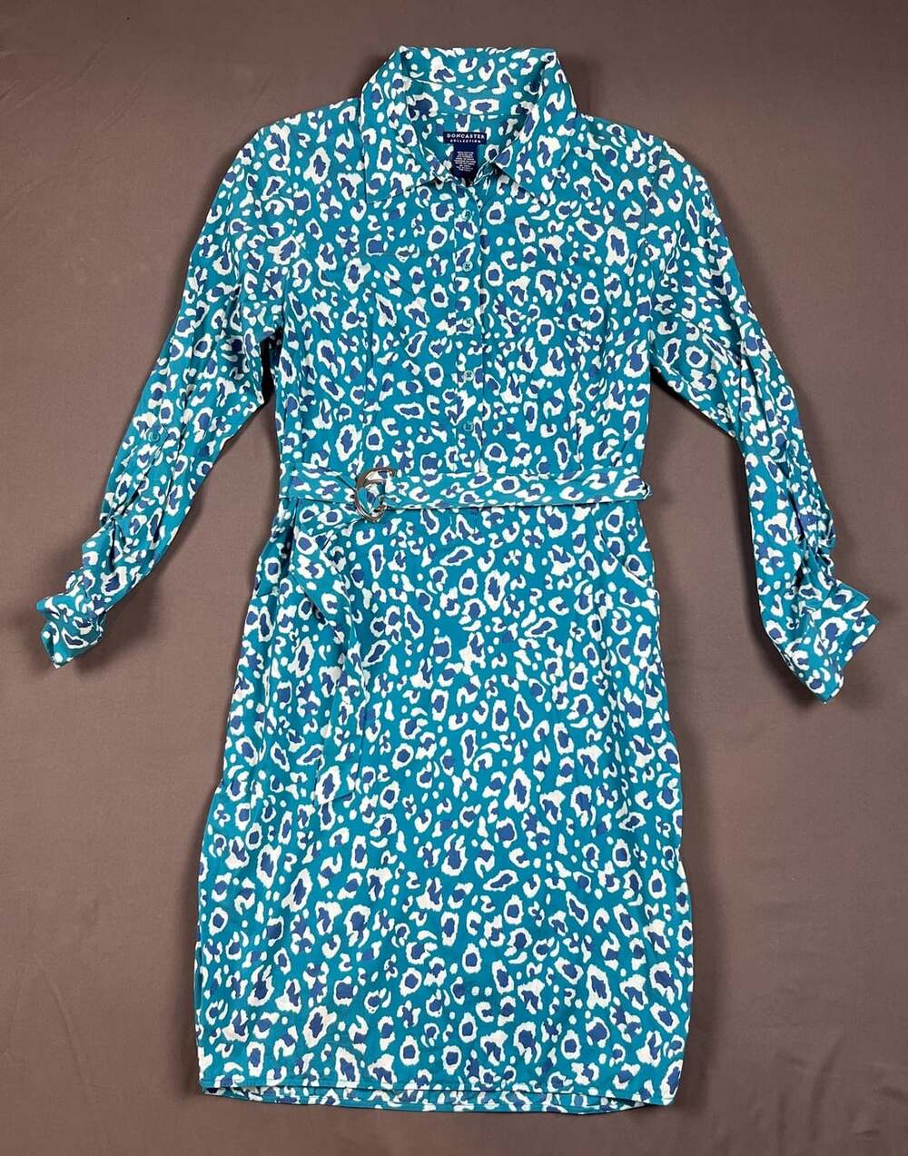 Doncaster Collection Leopard Print Shirt Dress